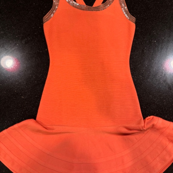 Marciano Coral Bodycon Dress with Silver Straps - Picture 11 of 11